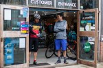 Well-stocked bike shop and cycling chat